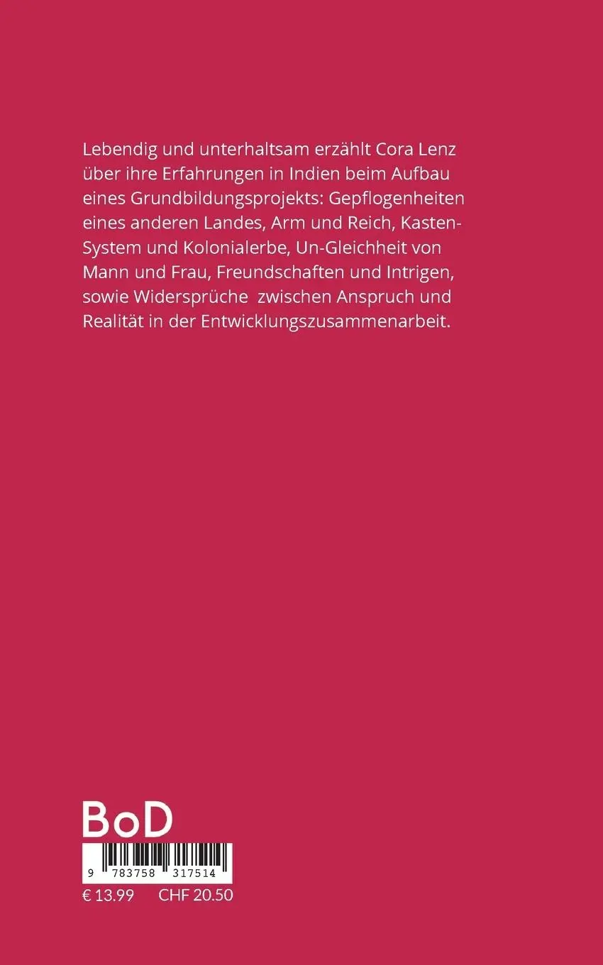 Rückseite: 9783758317514 | Indien | Erlebnisse bei einem Grundbildungsprojekt | Cora Lenz | Buch
