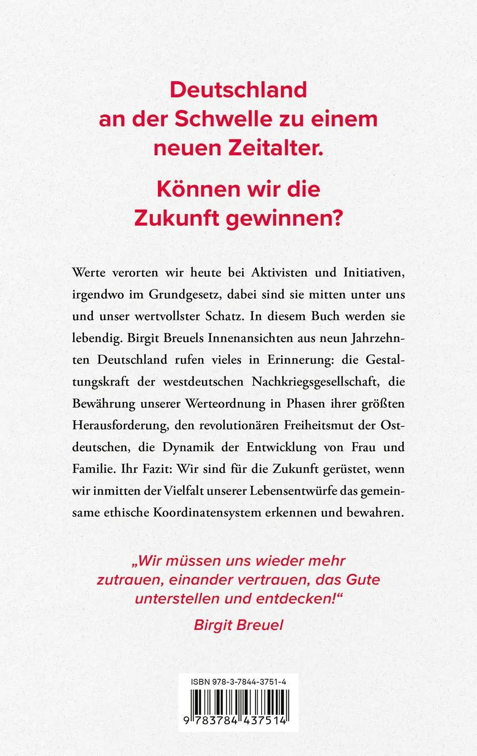 Bild: 9783784437514 | Wandel, Wege, Werte | Mein Blick auf Deutschland | Birgit Breuel