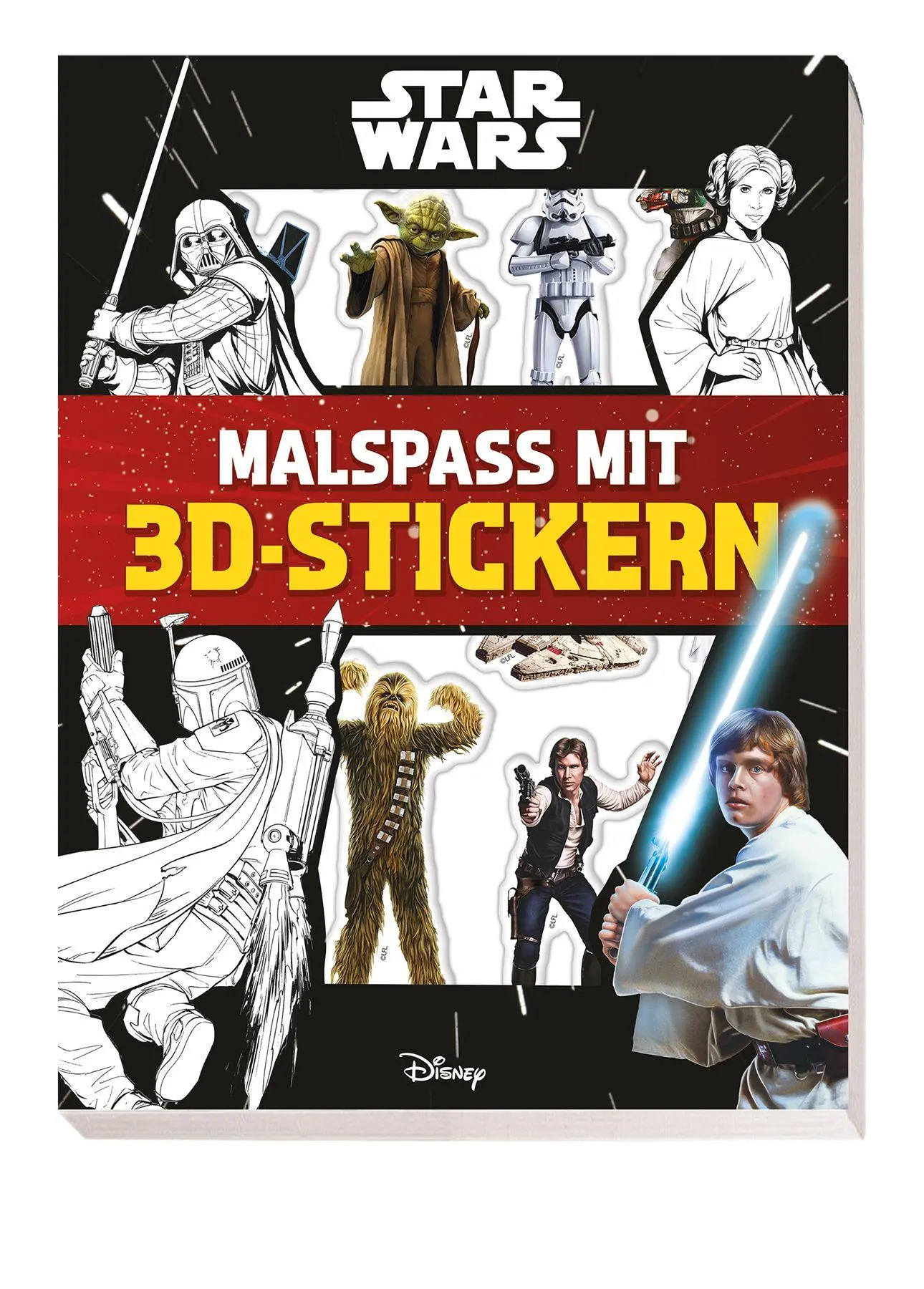 Cover: 9783833247514 | Star Wars: Malspaß mit 3D-Stickern | Panini | Taschenbuch | 48 S.