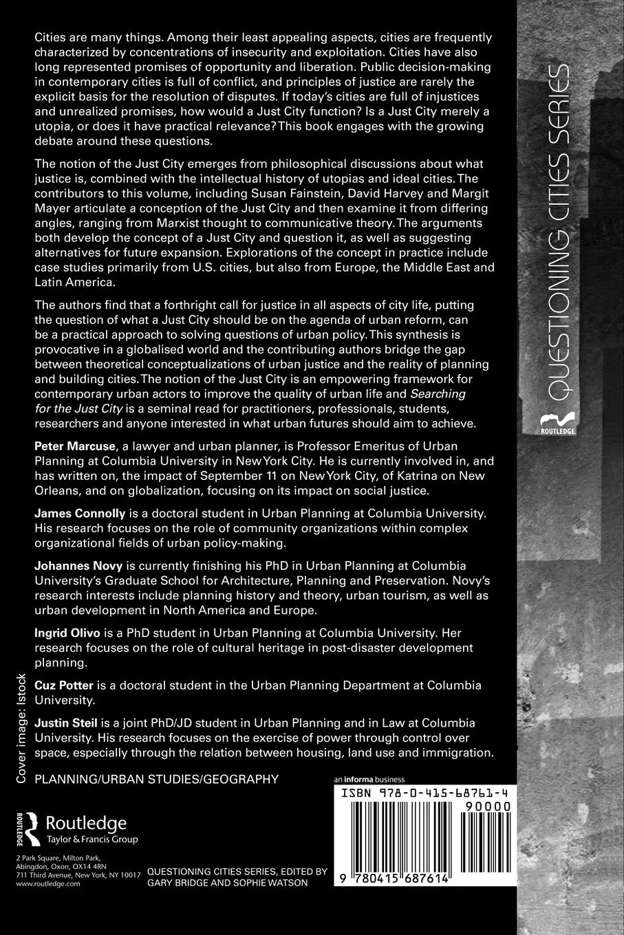 Rückseite: 9780415687614 | Searching for the Just City | Debates in Urban Theory and Practice