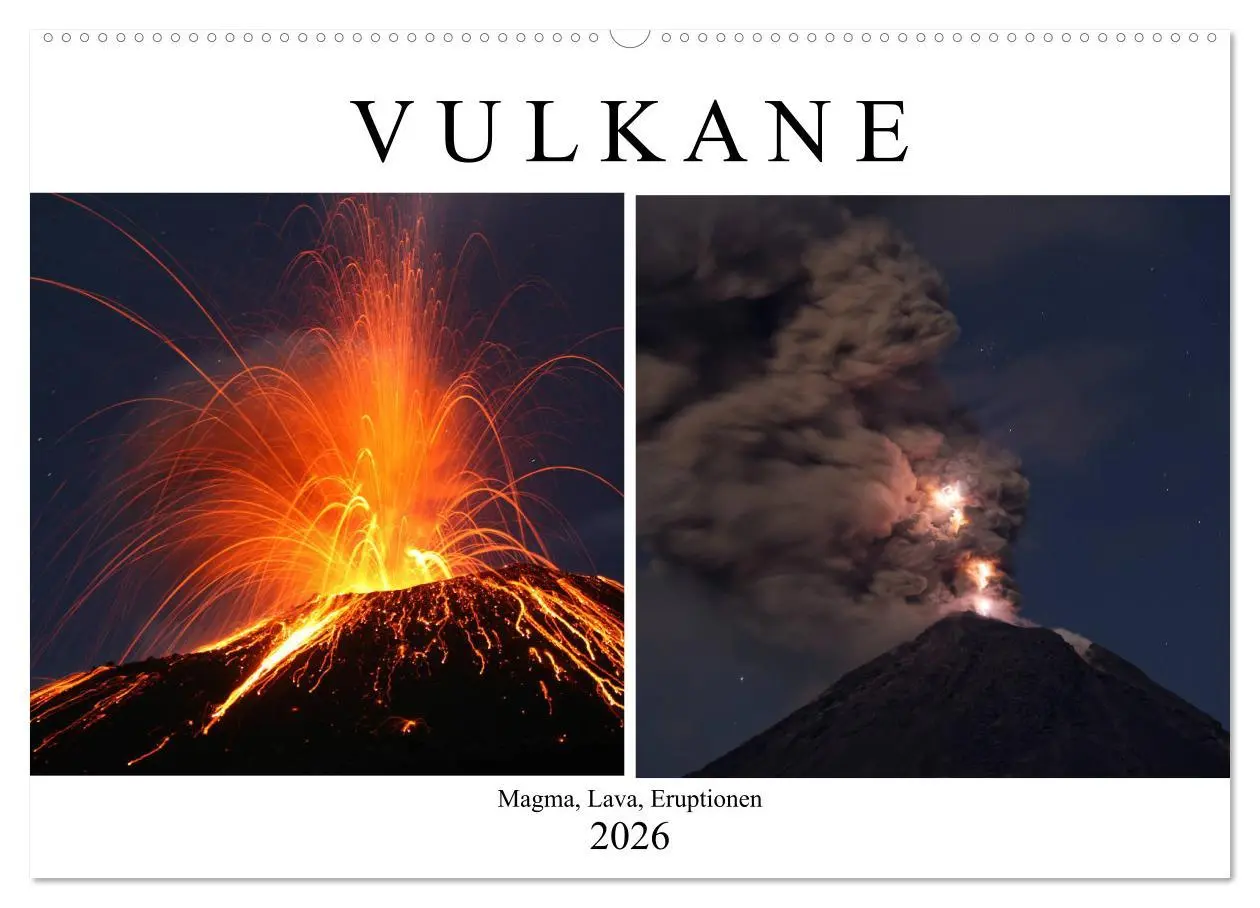 Cover: 9783457897614 | Vulkane - Magma, Lava, Eruptionen (Wandkalender 2026 DIN A2 quer),...