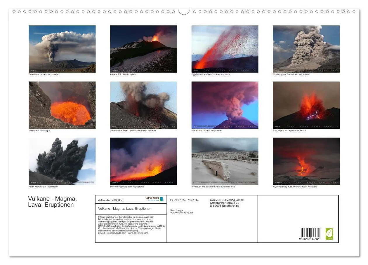 Bild: 9783457897614 | Vulkane - Magma, Lava, Eruptionen (Wandkalender 2026 DIN A2 quer),...