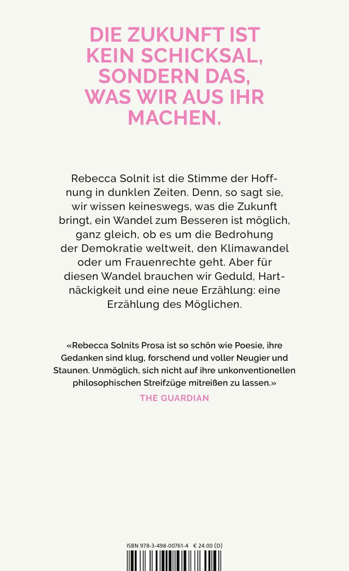 Rückseite: 9783498007614 | Umwege | Rebecca Solnit | Buch | 256 S. | Deutsch | 2025