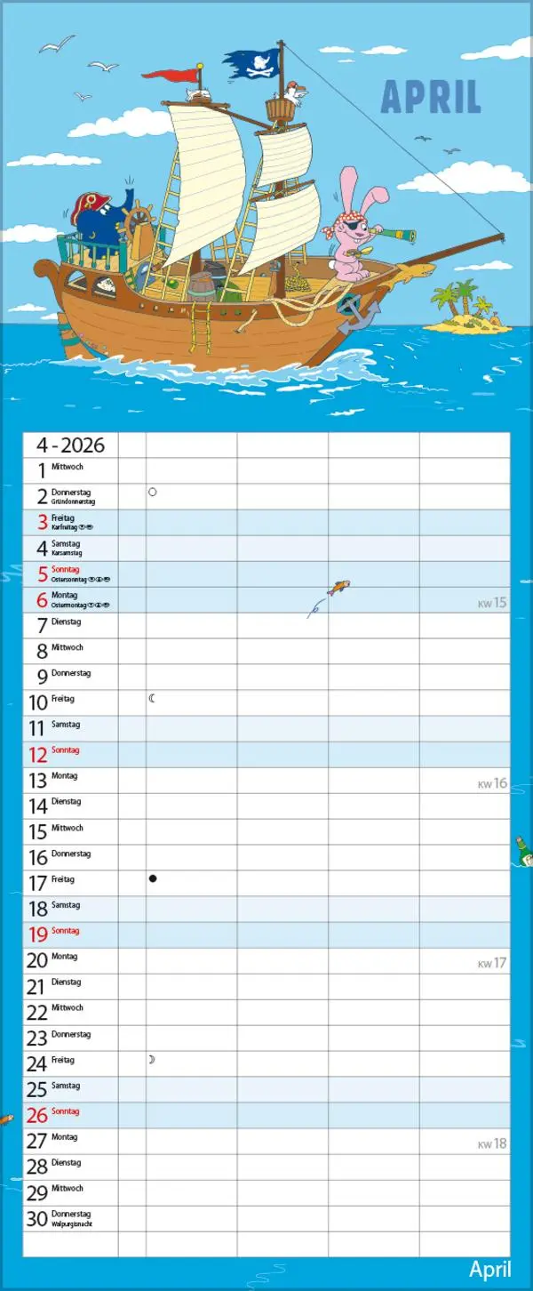 Bild: 9783731887614 | Der echt elefantastische Familienplaner 2026 | Verlag Korsch | 14 S.