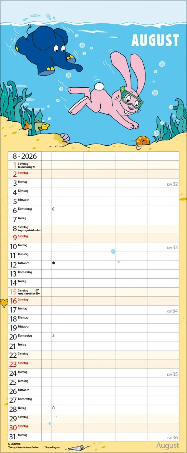 Bild: 9783731887614 | Der echt elefantastische Familienplaner 2026 | Verlag Korsch | 14 S.