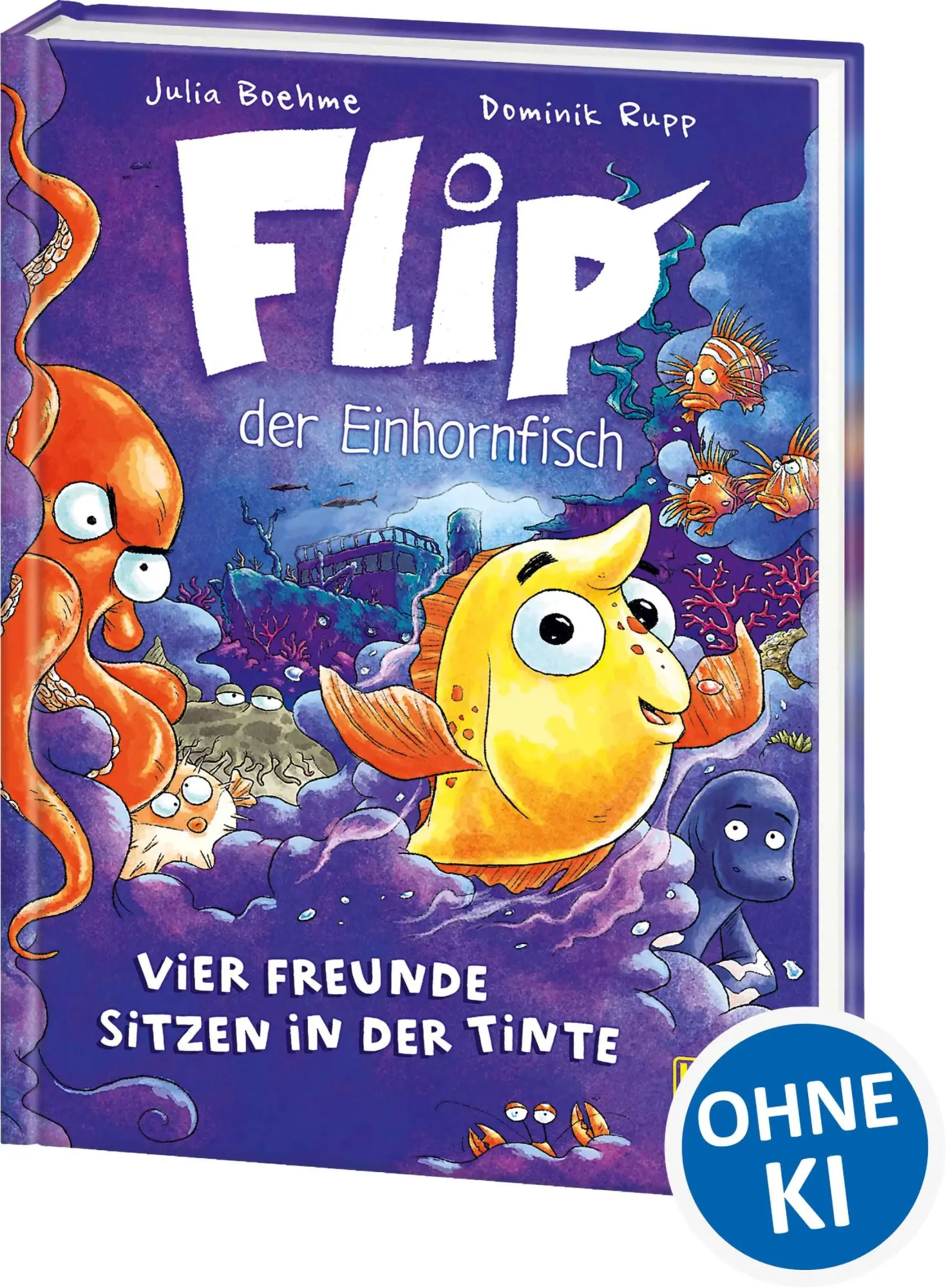 Cover: 9783743217614 | Flip, der Einhornfisch (Band 2) - Vier Freunde sitzen in der Tinte