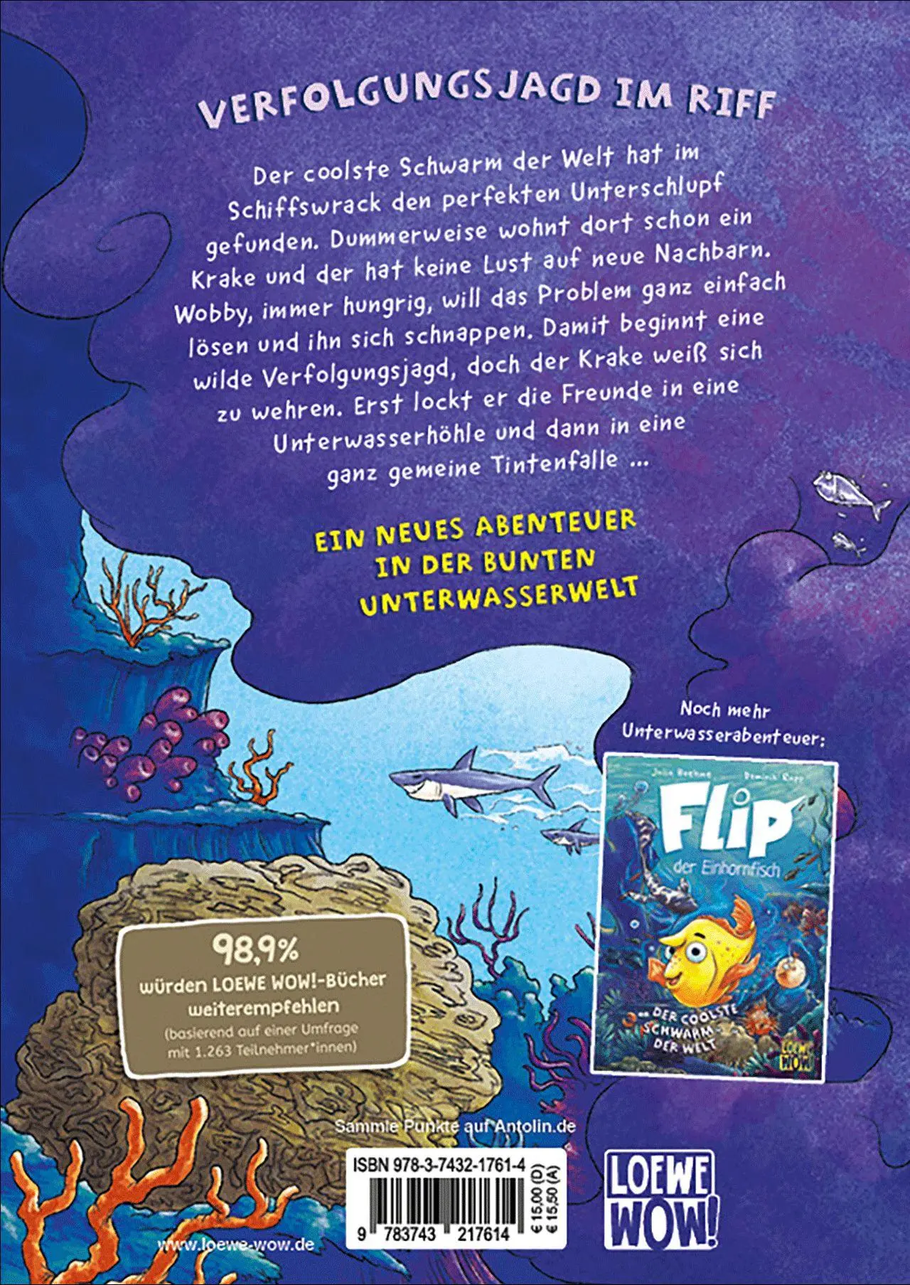 Bild: 9783743217614 | Flip, der Einhornfisch (Band 2) - Vier Freunde sitzen in der Tinte