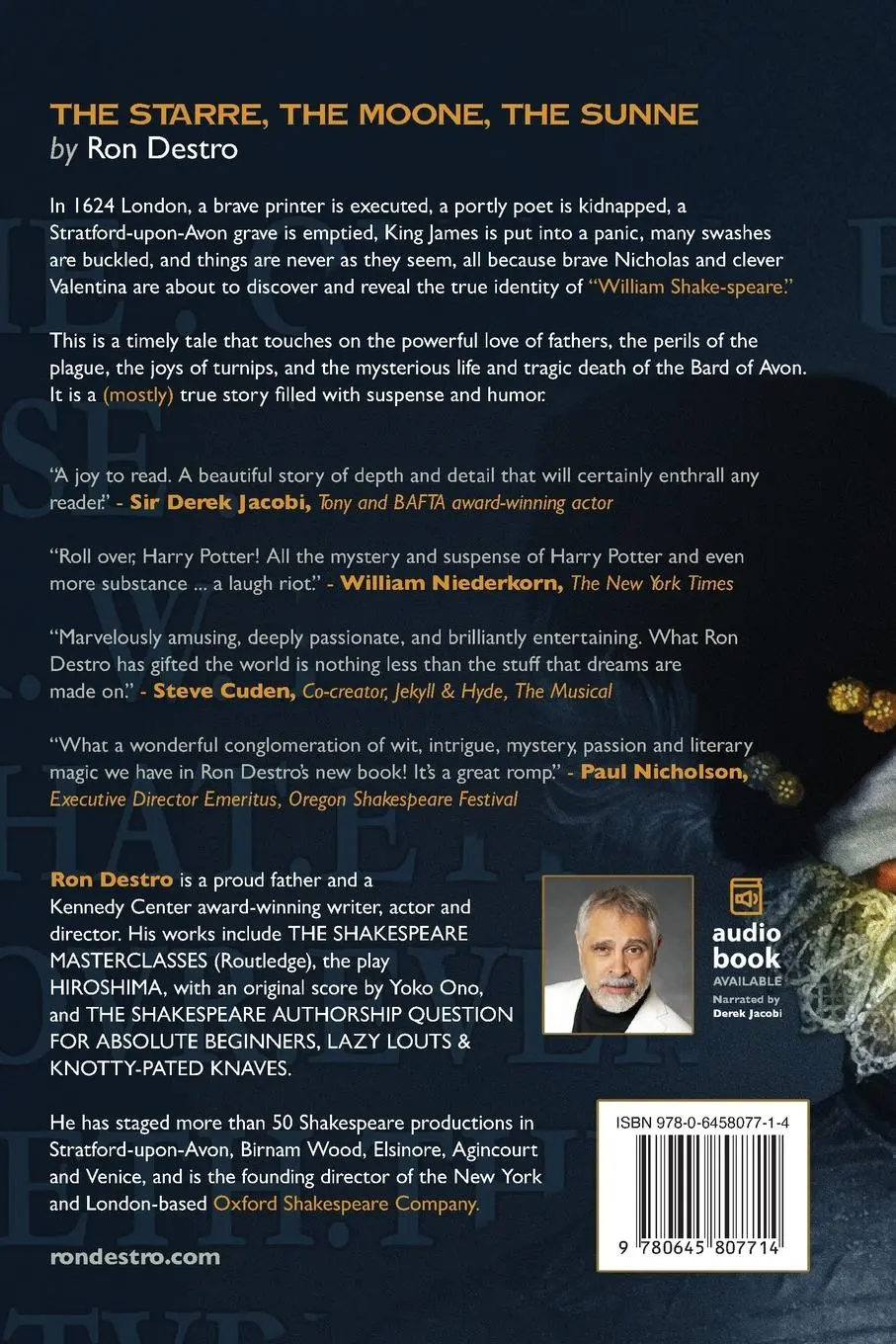 Rückseite: 9780645807714 | The Starre, the Moone, the Sunne | Ron Destro | Taschenbuch | Englisch