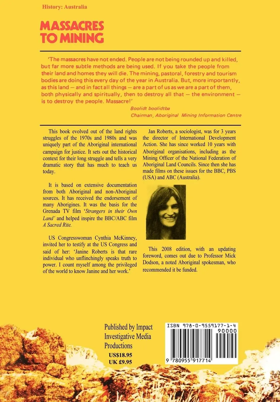 Rückseite: 9780955917714 | Massacres to Mining: the Colonisation of Aboriginal Australia | Buch