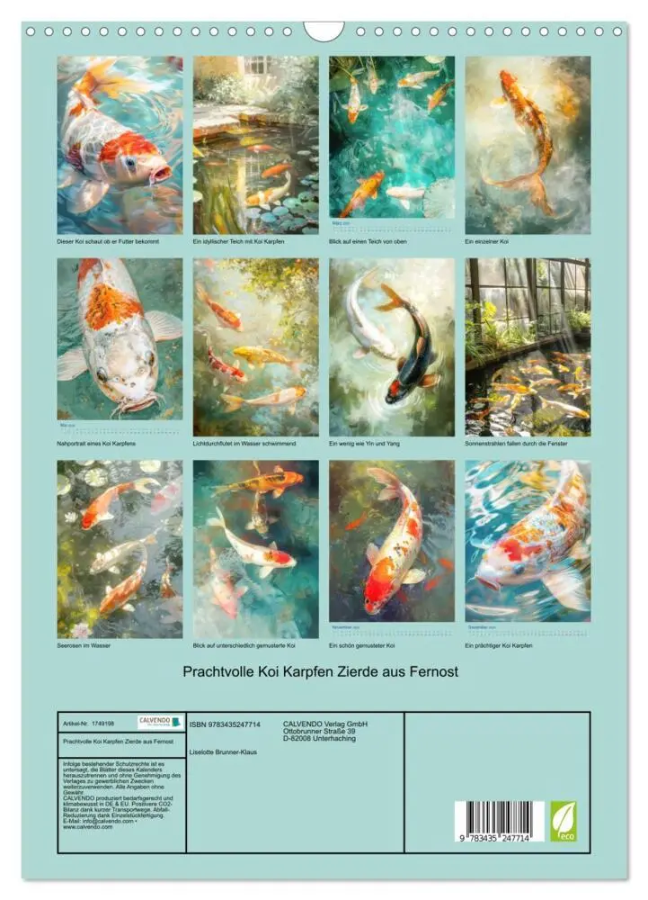 Bild: 9783435247714 | Prachtvolle Koi Karpfen Zierde aus Fernost (Wandkalender 2025 DIN...