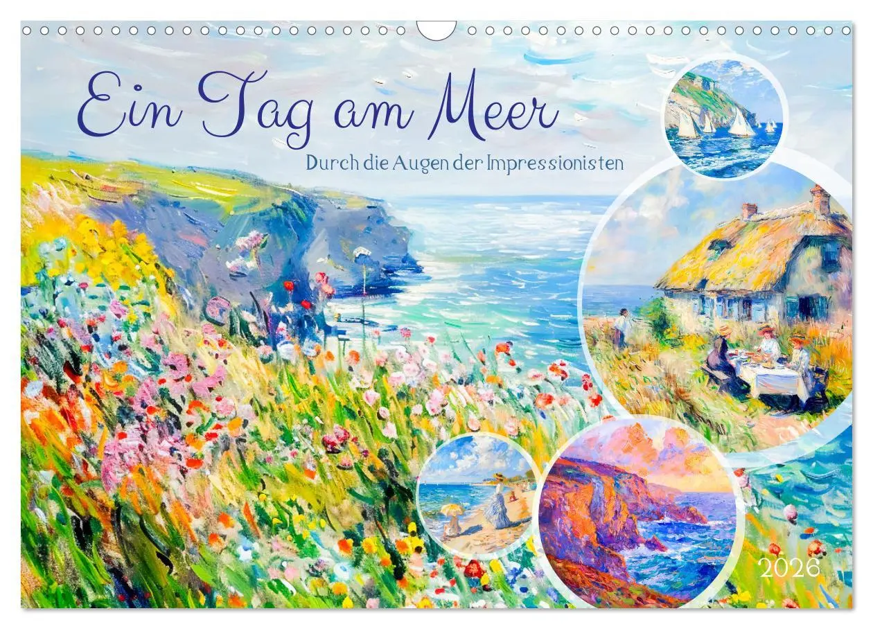 Cover: 9783457267714 | Ein Tag am Meer - Durch die Augen der Impressionisten (Wandkalender...