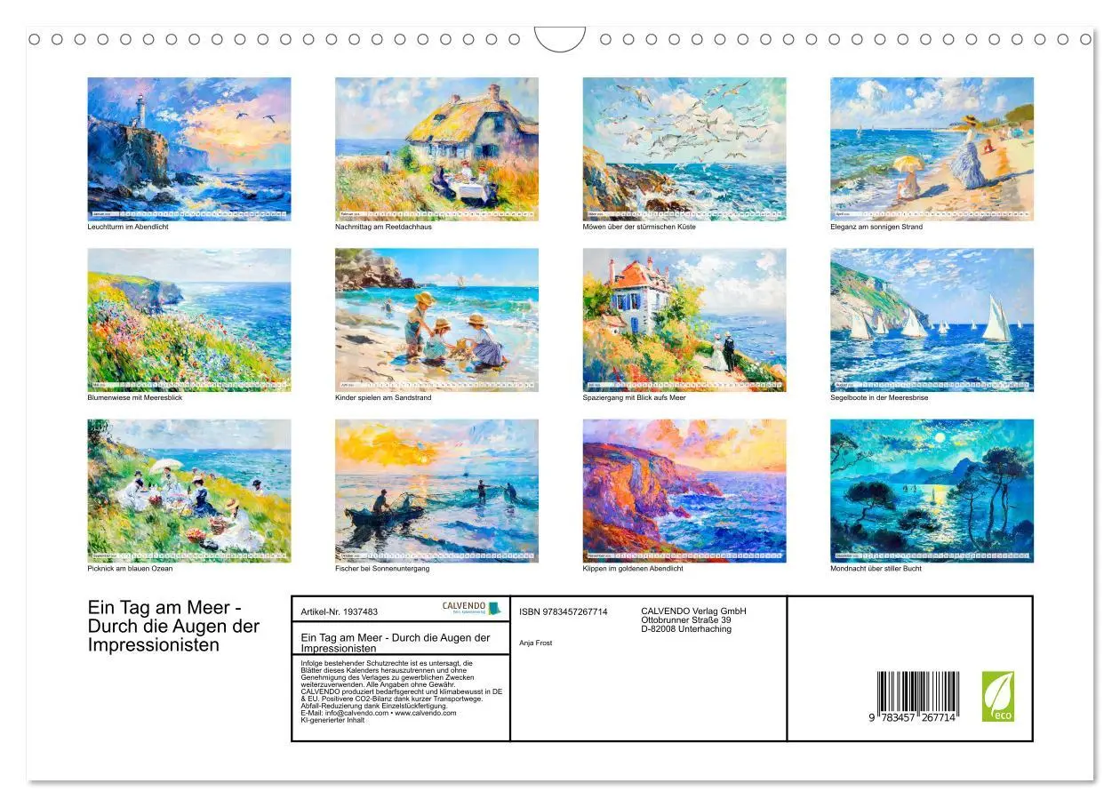 Bild: 9783457267714 | Ein Tag am Meer - Durch die Augen der Impressionisten (Wandkalender...