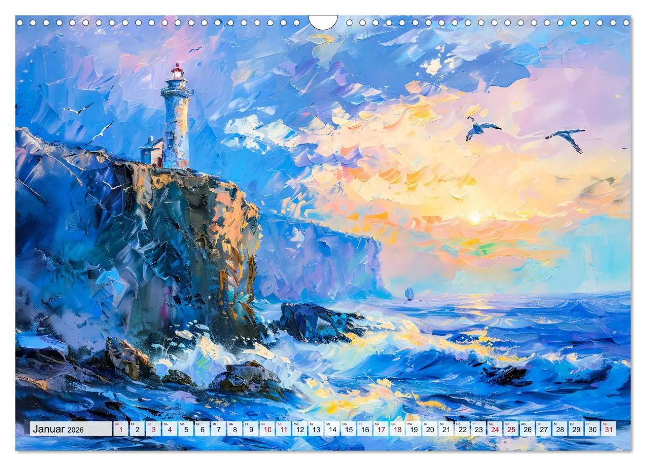 Bild: 9783457267714 | Ein Tag am Meer - Durch die Augen der Impressionisten (Wandkalender...
