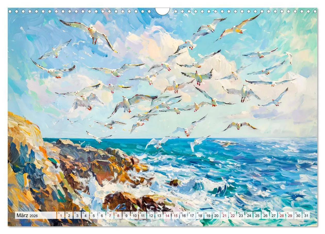 Bild: 9783457267714 | Ein Tag am Meer - Durch die Augen der Impressionisten (Wandkalender...