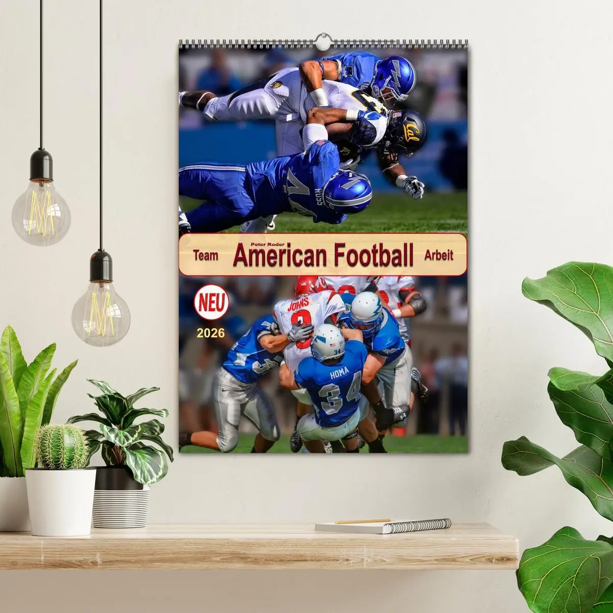 Bild: 9783516427714 | American Football, Team-Arbeit (Wandkalender 2026 DIN A2 hoch),...