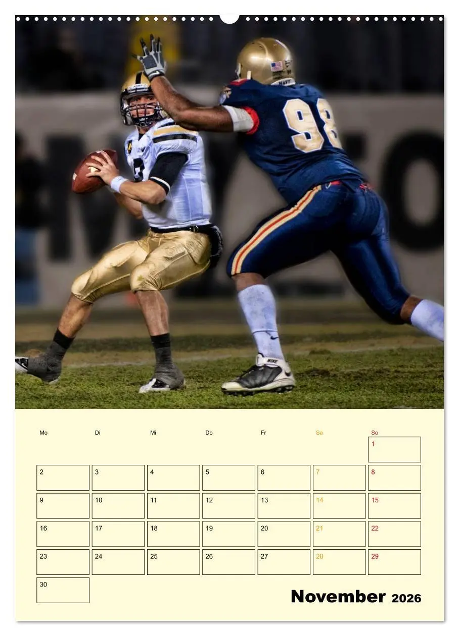 Bild: 9783516427714 | American Football, Team-Arbeit (Wandkalender 2026 DIN A2 hoch),...
