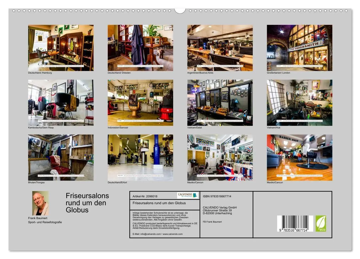 Bild: 9783516667714 | Friseursalons rund um den Globus (hochwertiger Premium Wandkalender...