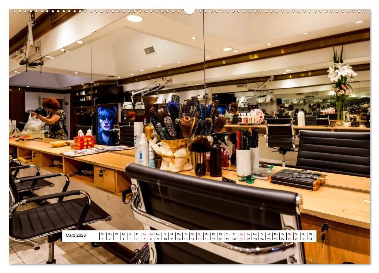 Bild: 9783516667714 | Friseursalons rund um den Globus (hochwertiger Premium Wandkalender...