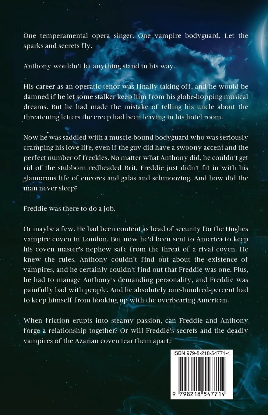 Rückseite: 9798218547714 | The Tenor's Shadow | An MM Vampire Bodyguard Romance | J. B. Warrick