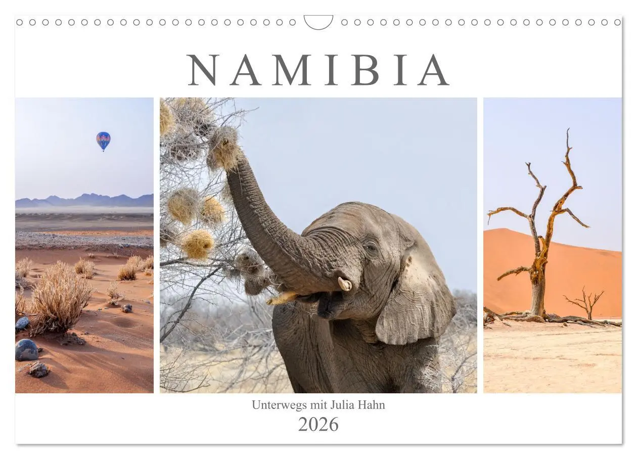 Cover: 9783457637814 | Namibia - unterwegs mit Julia Hahn (Wandkalender 2026 DIN A3 quer),...