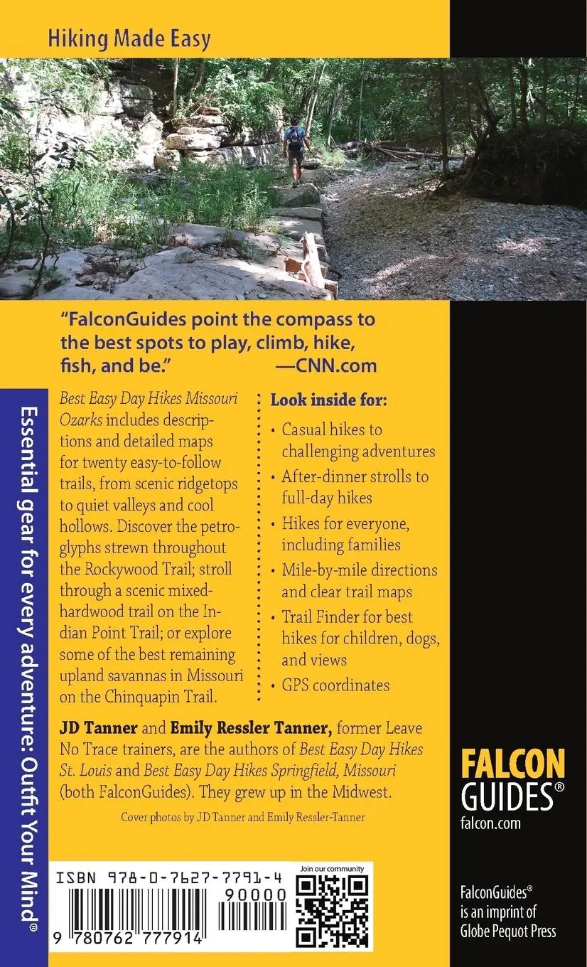 Rückseite: 9780762777914 | Best Easy Day Hikes Missouri Ozarks | Jd Tanner (u. a.) | Taschenbuch