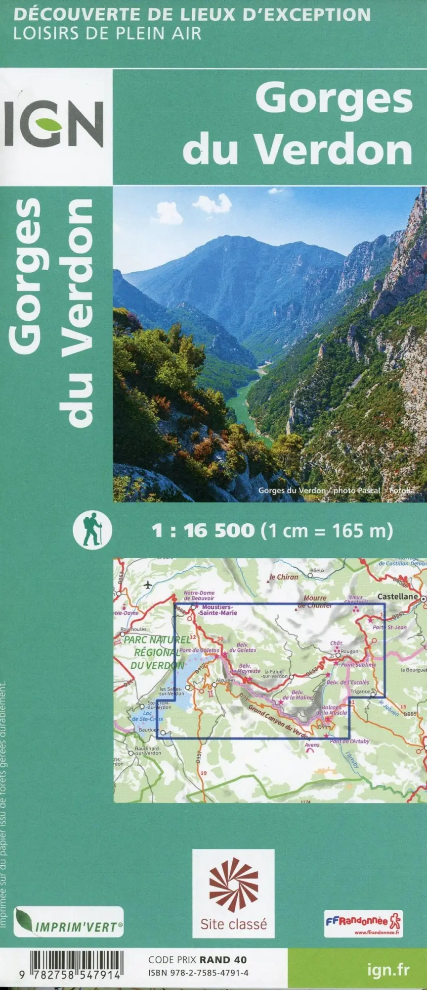 Bild: 9782758547914 | Gorges du Verdon 1 : 16 500 | (Land-)Karte | Französisch | 2019