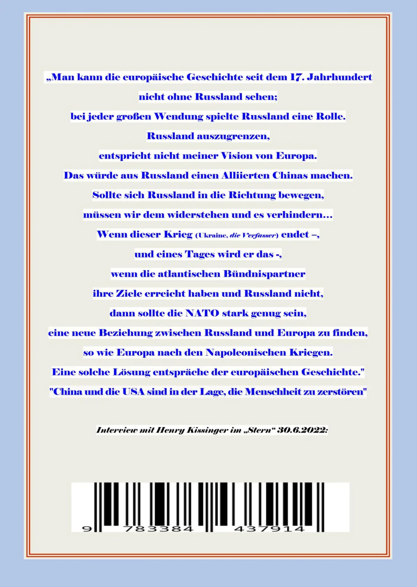Rückseite: 9783384437914 | Russland IN Europa | Willi und Marguerite Kollo | Buch | 176 S. | 2025
