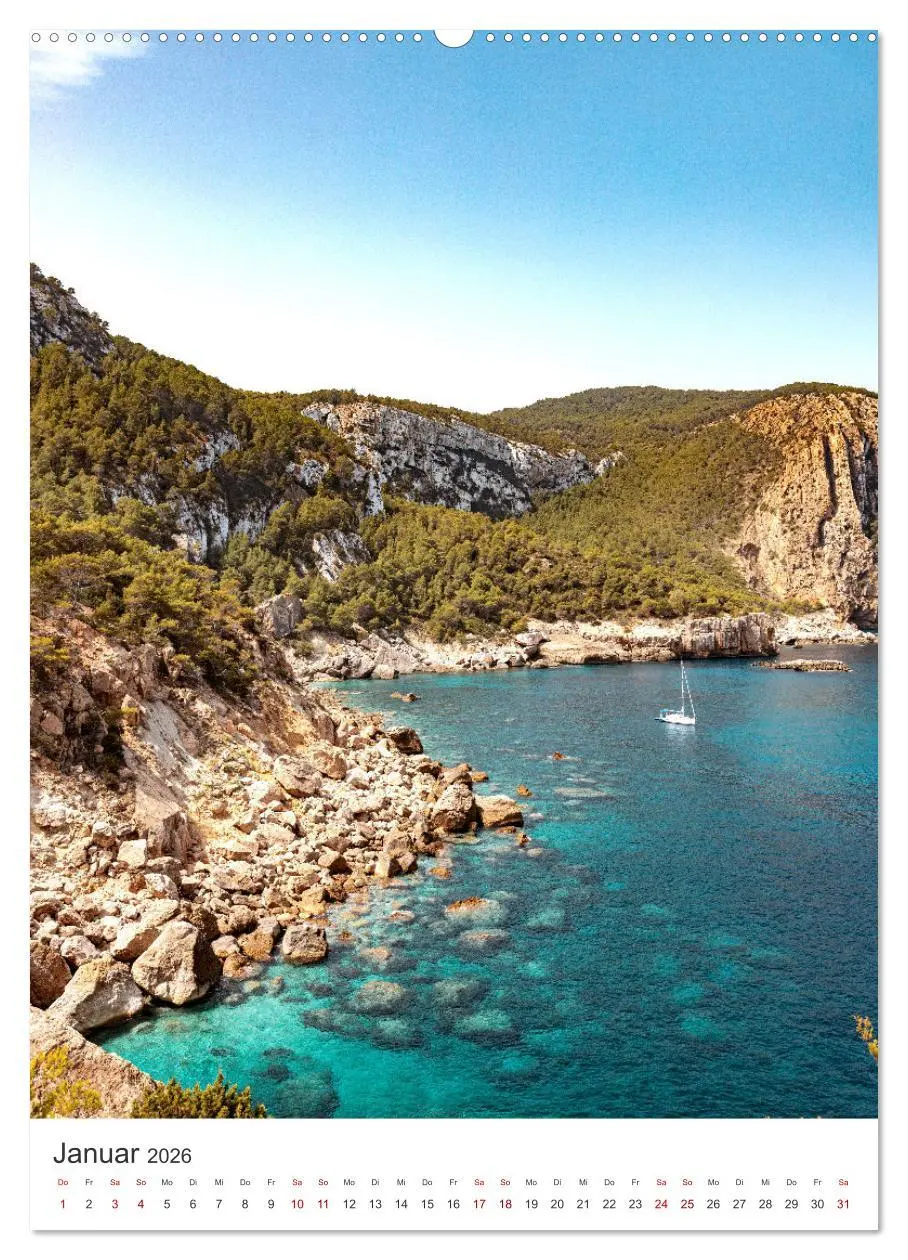 Bild: 9783516337914 | Ab nach Ibiza (Wandkalender 2026 DIN A2 hoch), CALVENDO Monatskalender