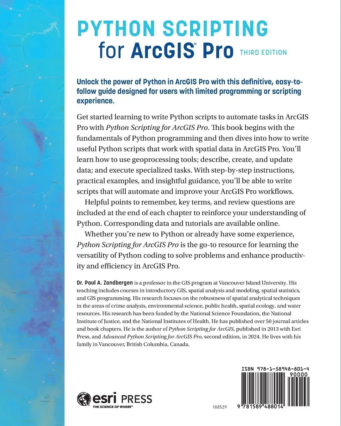 Rückseite: 9781589488014 | Python Scripting for ArcGIS Pro | Paul A. Zandbergen | Taschenbuch