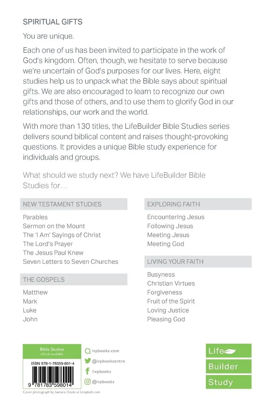 Rückseite: 9781783598014 | Spiritual Gifts (Lifebuilder Study Guides) | R Paul Stevens | Buch