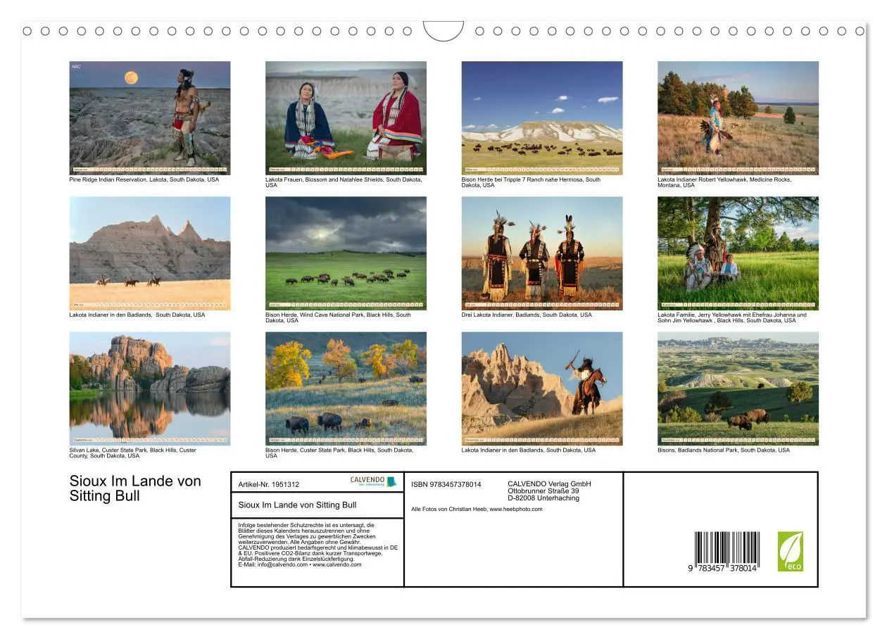 Bild: 9783457378014 | Sioux Im Lande von Sitting Bull (Wandkalender 2026 DIN A3 quer),...