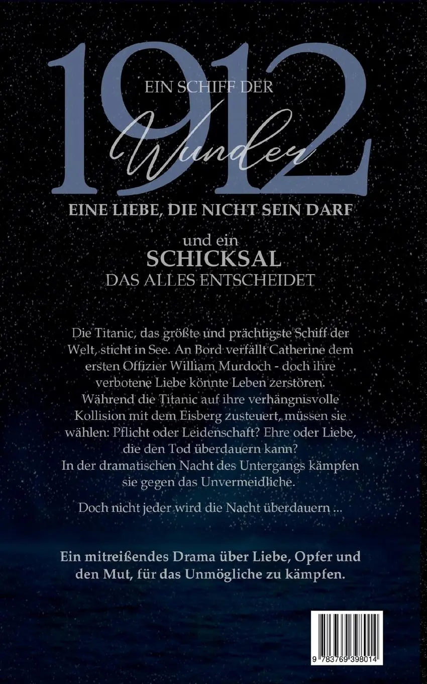 Rückseite: 9783769398014 | Schiff der verlorenen Träume | Historischer Roman über die Titanic