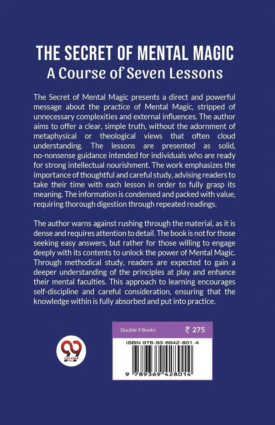 Rückseite: 9789369428014 | The Secret of Mental Magic A Course of Seven Lessons | Atkinson | Buch