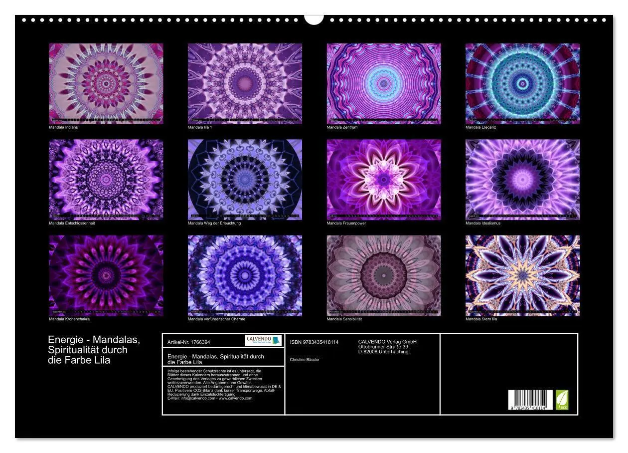 Bild: 9783435418114 | Energie - Mandalas, Spiritualität durch die Farbe Lila...