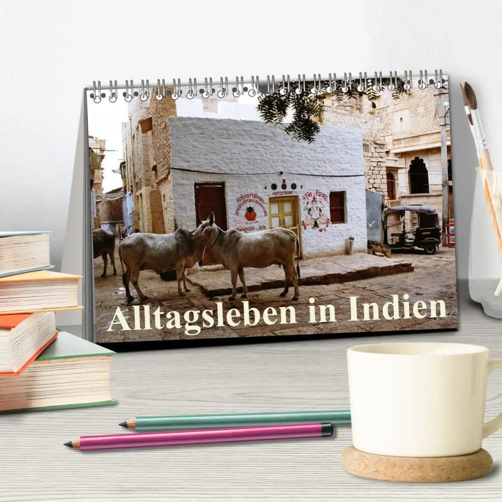 Bild: 9783435728114 | Alltagsleben in Indien (Tischkalender 2025 DIN A5 quer), CALVENDO...
