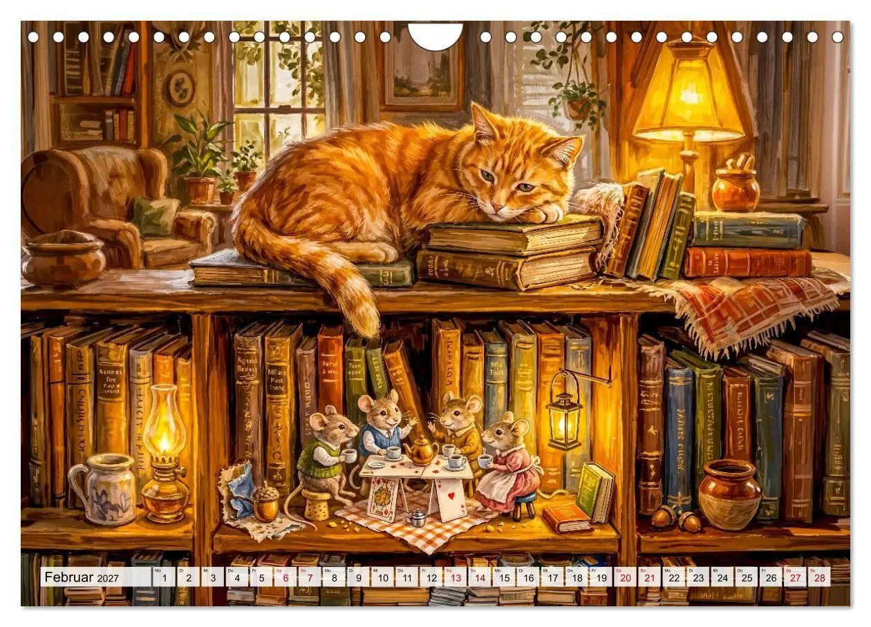 Bild: 9783594368114 | Katze und Mäuse - Humorvolle Tiergeschichten (Wandkalender 2027 DIN...