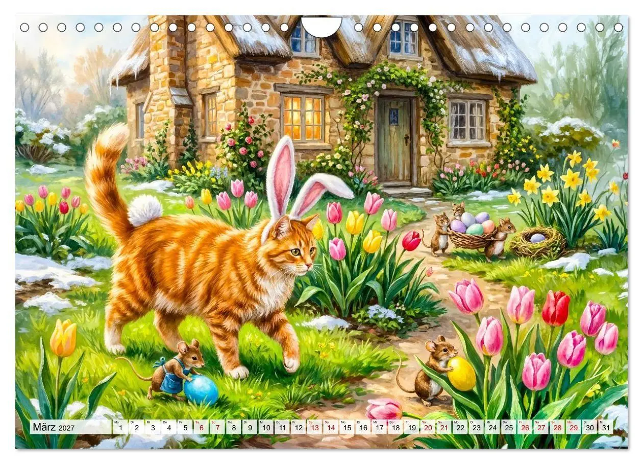 Bild: 9783594368114 | Katze und Mäuse - Humorvolle Tiergeschichten (Wandkalender 2027 DIN...