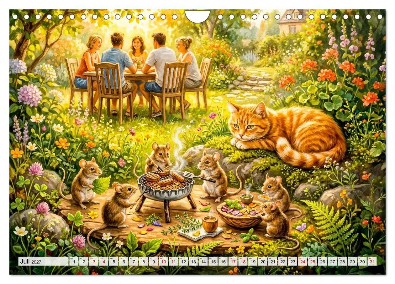 Bild: 9783594368114 | Katze und Mäuse - Humorvolle Tiergeschichten (Wandkalender 2027 DIN...