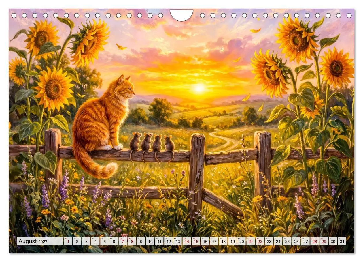 Bild: 9783594368114 | Katze und Mäuse - Humorvolle Tiergeschichten (Wandkalender 2027 DIN...