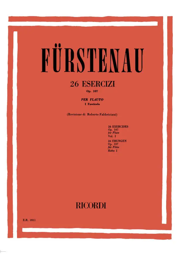 Cover: 9790041828114 | 26 Esercizi Op. 107 | Anton Bernhard Fürstenau | Partitur | 1981
