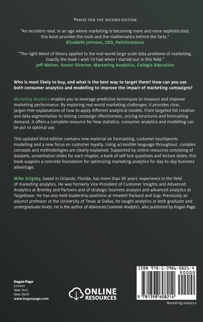 Rückseite: 9781398608214 | Marketing Analytics | Mike Grigsby | Buch | Englisch | 2022