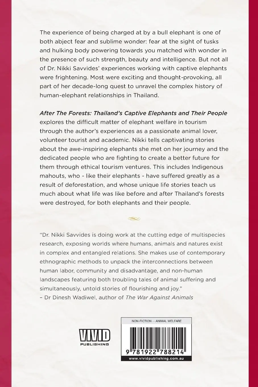 Rückseite: 9781922788214 | After the Forests | Thailand's Captive Elephants and Their People