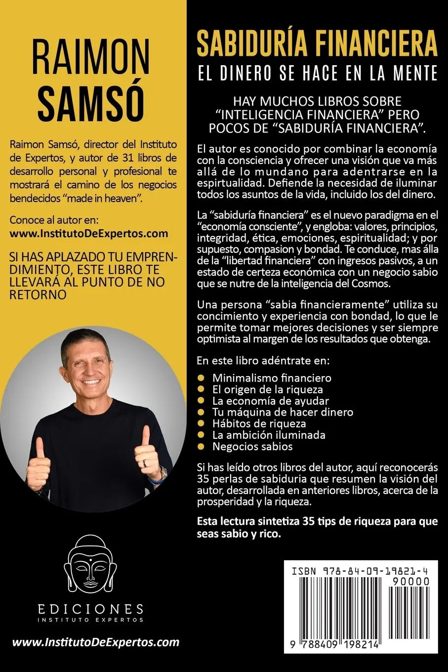 Rückseite: 9788409198214 | Sabiduria Financiera | El dinero se hace en la mente | Raimon Samsó