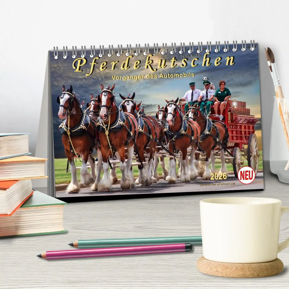 Bild: 9783457968314 | Pferdekutschen - Vorgänger des Automobils (Tischkalender 2026 DIN...