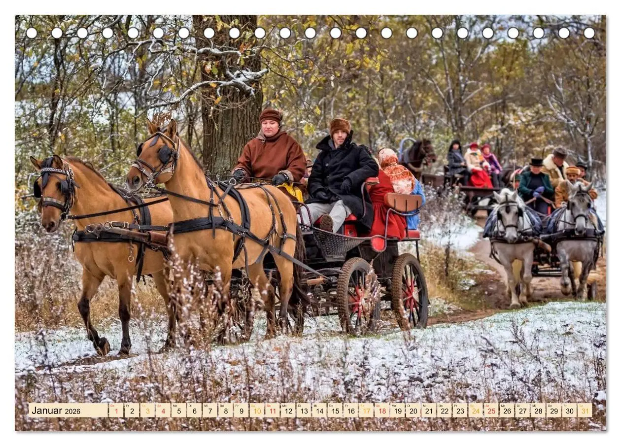 Bild: 9783457968314 | Pferdekutschen - Vorgänger des Automobils (Tischkalender 2026 DIN...