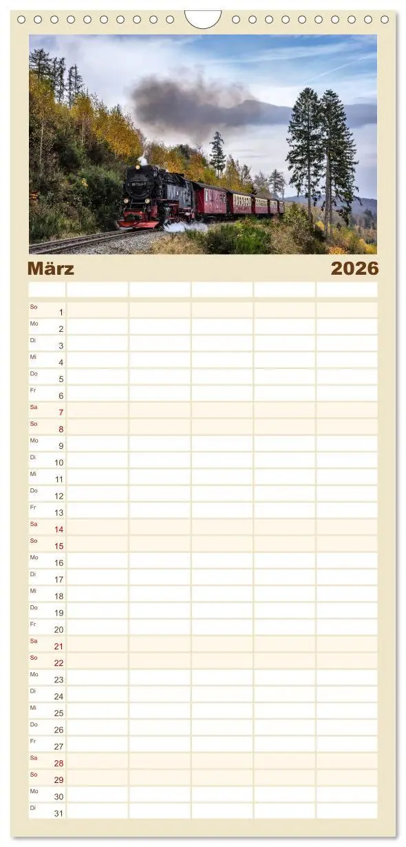 Bild: 9783516508314 | Familienplaner 2026 - Harzer Impressionen mit 5 Spalten...