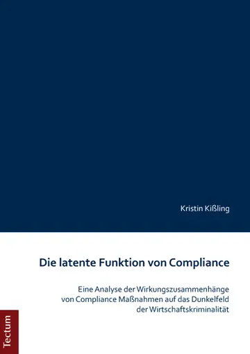 Cover: 9783828838314 | Die latente Funktion von Compliance | Kristin Kißling | Taschenbuch