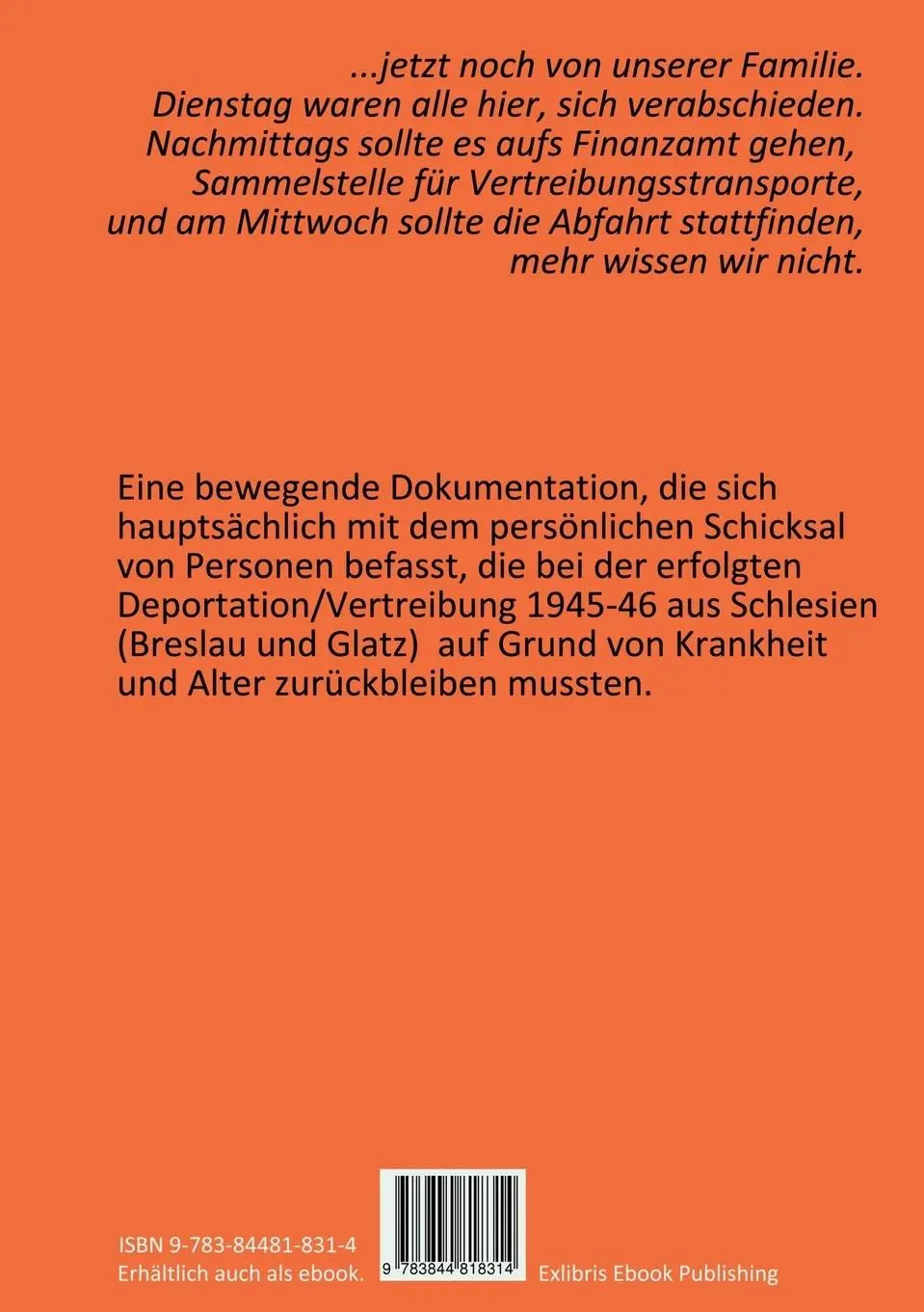 Rückseite: 9783844818314 | Glatzer Briefe | 1945-1946 | Jörg Krogull | Taschenbuch | 84 S. | 2012