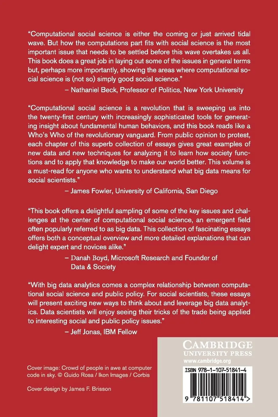 Rückseite: 9781107518414 | Computational Social Science | R. Michael Alvarez | Taschenbuch | 2017