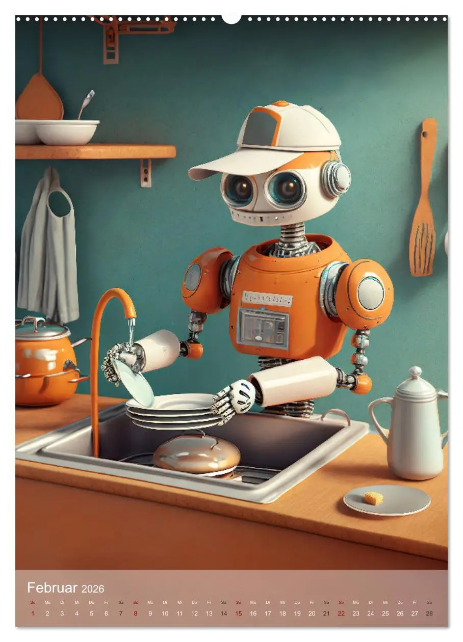 Bild: 9783516288414 | RoboLife - Niedliche Blechfreunde im Alltag (hochwertiger Premium...
